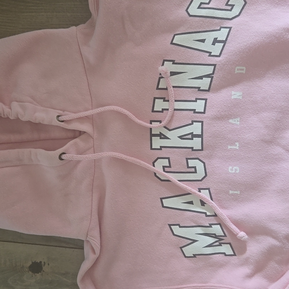 Womens Pullover Hoodie Sweatshirt Sz Sm Mackinac City Logo - Picture 2 of 5